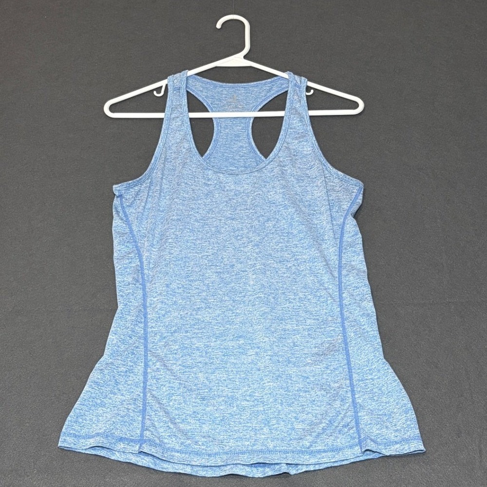 Icyzone Women Size M Racerback Activewear Tank Top Blue Heathered